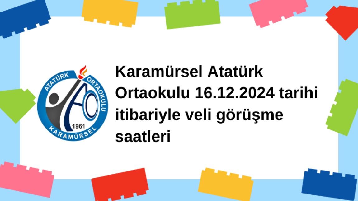 Ekim Ayı İtibariyle Okulumuz öğretmen görüşme saatleri