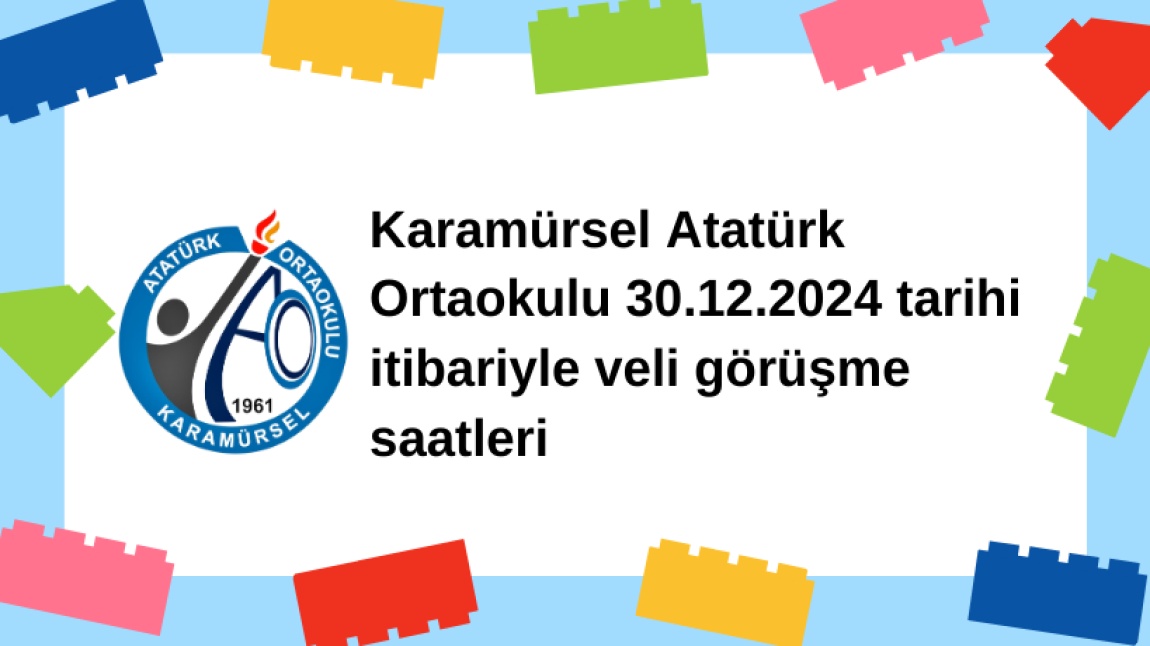 2025 Yılı Ocak Ayı İtibariyle Öğretmen Görüşme Saatlerimiz